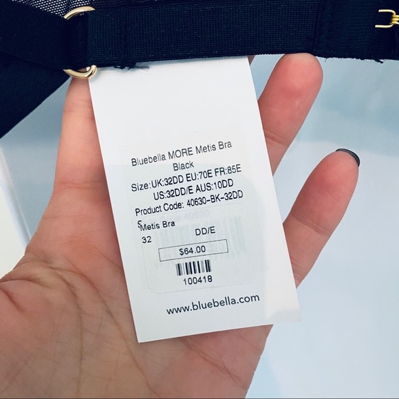 NEW Bluebella MORE Métis Strappy Bra Black 32 DD/E Padded Underwire Balcony - Picture 4 of 5